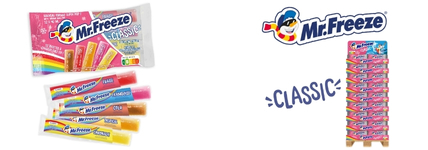 BOX 162 SACHETS Mr FREEZE SUPER POP 12 x 45 ML